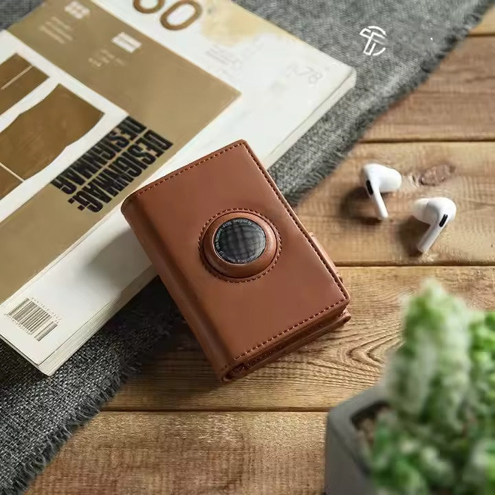 Portofel pentru Carduri SMART WALLET BUSINESS din Piele Naturală MARO
