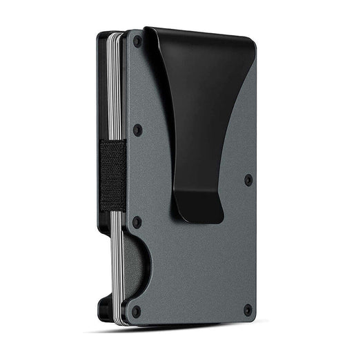 Portofel slim pentru barbati, cu suport carduri si clema pentru bani